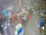 لحظه انفجار بیروت از دید یک دوربین مدار بسته در فروشگاه