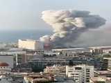 صحنه وحشت انگیز منفجر شدن بمب در بیروت