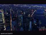 تصاویر پهپاد از مناظر زیبای شهر نیویورک در شب - آمریکا