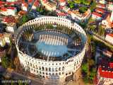 بازدید پهپادی از مناظر زیبای ورزشگاه باستان کلوسئوم شهر رم ایتالیا