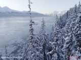 تصاویر هوایی پهپاد از مناظر زیبای زمستان در آلاسکا - آمریکا