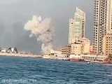 انفجار بیروت از (زاویه قایق)