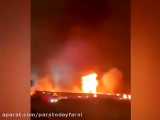 آتش سوزی گسترده در ایستگاه قطار جده عربستان