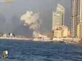لحظه منفجر شدن در بیروت