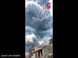 فوران یک کوه آتشفشانی در اندونزی