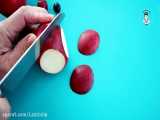 ایده تزیین و میوه آرایی با سیب قرمز در چند دقیقه