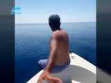 نهنگ سواری در دریای عمان توسط صیادان جنوبی!!