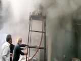 آتش سوزی در یک پاساژ بزرگ در خیابان امیرکبیر