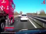 اقدام دیوانه‌وار راننده خودروی سواری در یک بزرگراه