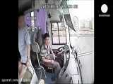 تصادف وحشتناک اتوبوس از نگاه دوربین داخلی