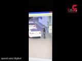 دختر ربایی در ملاعام / در پمپ بنزین رخ داد + فیلم لحظه بازداشت مرد پلید
