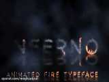 پروژه افترافکت نمایش متن با افکت آتش Inferno Animated Fire Typface