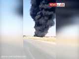 آتش سوزی تانکر حامل سوخت در کرمان