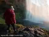آبشار زیبا در ایسلند