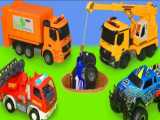ماشین بازی کودکانه : ماشین پلیس،جرثقیل،کامیون های زباله،بیل مکانیکی
