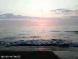 طلوع خورشید در ساحل رودسر