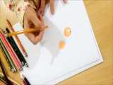 هنر پایه دوم - نقاشی پرتقال - خانم کرمی - مجتمع آموزشی هدی