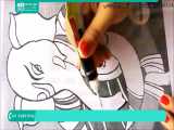 آموزش ویترای | نقاشی روی شیشه | نقاشی ویترای ( نقاشی فیل )
