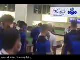 فیلم خداحافظی فرهاد مجیدی از بازیکنان استقلال در فرودگاه
