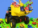 ماشین بازی کودکانه : کامیون همراه با بیل مکانیکی،جرثقیل،اتومبیل،میکسر بتن