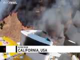 نبرد آتش نشانان با آتش در کالیفرنیا