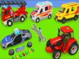 کامیون آتش نشانی ، تراکتور ، ماشین پلیس ، کامیون های زباله ، بیل و   آمبولانس