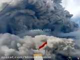 صحنه‌ای باورنکردنی از آتشفشان تازه فعال شده اندونزی،