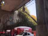 خودکشی نافرجام در پل اتوبان مدرس تهران