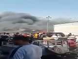 آتش سوزی انبار مواد غذایی در نجف اشرف
