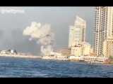 فیلمی دیگر از لحظه انفجارات مهیب در بیروت