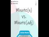 similar words در زبان انگلیسی / minute 
