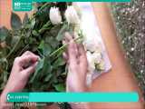 آموزش گل آرایی | بادکنک آرایی | تزئین گل (درست کردن دسته گل با رز سفی)