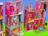 عروسک های باربی  عروسک خانه   آشپزخانه ، حمام و اتاق خواب برای کودکان