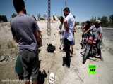 آثار حمله انتحاری به گشت نظامی ارتش روسیه در ادلب