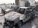 ویدئویی از حادثه آتش سوزی گسترده در یک گاراژ بزرگ واقع در بلوار کرمان خودرو