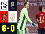 خلاصه بازی پرگل و جذاب  اسپانیا 6 - آلمان 0 -  لیگ ملتهای اروپا 2020 