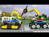 ماشین بازی کودکان با داستان - ماشین پلیس و بیل مکانیکی