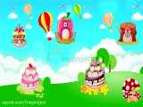 دانلود فوتیج کارتونی کیک جشن تولد Happy birthday cake cartoon