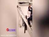 زندانی شدن یک سارق در کانال کولر