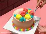 ترینن کیک تولد ساده و زیبا