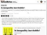 آیا نابرابری، اجتناب ناپذیر است؟