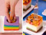 10 ایده تزیین کیک رنگین کمانی :: آموزش کیک آرایی