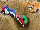 ماشین بازی کودکانه : نجات ماشین افتاده در دره با کمک جرثقیل و کامیون