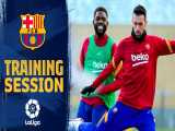 تمرینات بارسلونا برای تمرکز روی لالیگا ( چهارشنبه )