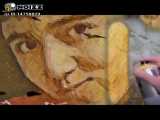 کیلیپی بسیار زیبا از نقاشی محمد امین مهرپور بر روی دیوار