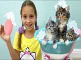 بازی جدید سوفیا - سوفیا با بچه گربه های کوچک و کیوت بازی می کند