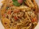 اسپاگتی گوشت و ریحان
