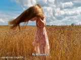 چالش موی بلند قسمت 110 - خانمی با موهای بلوند و زیبایش در مزرعه گندم - Long Hair