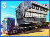 6 تا از حمل و نقل با بار بسیار سنگین و بزرگ با مدرن ترین ماشین ها سنگین