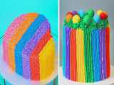 ایده های عالی برای تزئین کیک های رنگارنگ